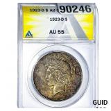 1923-D Silver Peace Dollar ANACS AU55