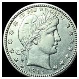 1914-D Silver Barber Quarter UNCIRCULATED