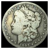 1893-CC Silver Morgan Dollar LIGHTLY CIRCULATED