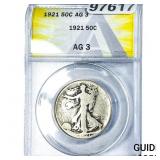 1921 Walking Liberty Half Dollar ANACS AG3