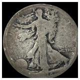 Walking Liberty Half Dollar date worn off. NICELY