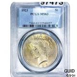 1923 Silver Peace Dollar PCGS MS63