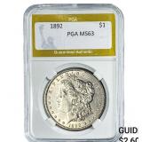 1892 Morgan Silver Dollar PGA MS63