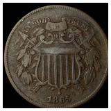 1865 Copper Two-Cent Piece
