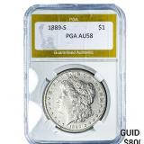 1889-S Morgan Silver Dollar PGA AU58