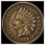 1863 Indian Head Cent NEARLY UNCIRCULATED