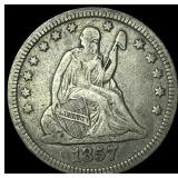 1857 Seated Liberty Quarter NEARLY UNCIRCULATED