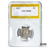 1937 Buffalo Nickel PGA MS66