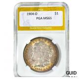 1904-O Morgan Silver Dollar PGA MS65