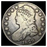 1829 Capped Bust Half Dollar LIGHTLY CIRCULATED