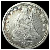 1877 Seated Liberty Quarter NEARLY UNCIRCULATED