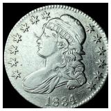 1834 Silver Capped Bust Half Dollar CLOSELY UNCIRC