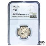 1952 Jefferson Nickel NGC PF68