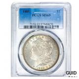 1885 Morgan Silver Dollar PCGS MS65