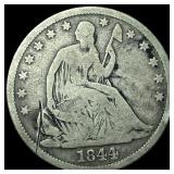 1844-O Silver Half Dollar LIGHTLY CIRCULATED