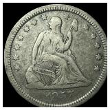 1857 Seated Liberty Silver Quarter NEARLY UNCIRCUL
