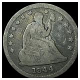 1844 Seated Liberty Quarter NICELY CIRCULATED