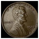 1912-D Lincoln Wheat Cent NEARLY UNCIRCULATED