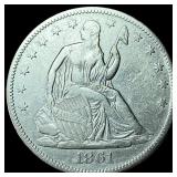1861 Silver Half Dollar NEARLY UNCIRCULATED