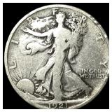 1921 Silver Walking Liberty Half Dollar  NICELY C