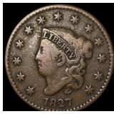 1827 Coronet Head Large Cent NICELY  CIRCULATED