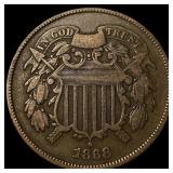 1868 Copper Two-Cent Piece LIGHTLY CIRCULATED