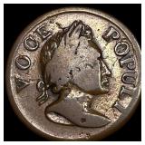 1760 Voce Populi Halfpenny Ireland. LIGHTLY CIRCUL