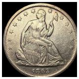 1863-S Silver Half Dollar CHOICE AU