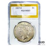 1927-D Silver Peace Dollar PGA MS63