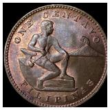 1944-S Bronze One Centavo Philippines SUPERB GEM B