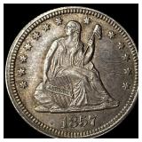 1857 Seated Liberty Silver Quarter UNCIRCULATED