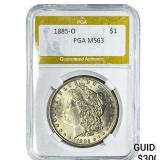 1885-O Morgan Silver Dollar PGA MS63