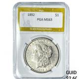1892 Morgan Silver Dollar PGA MS63