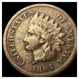1864 Bronze Indian Head Cent NEARLY UNCIRCULATED