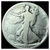 1916-D Silver Walking Liberty Half Dollar NICELY C