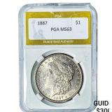 1887 Morgan Silver Dollar PGA MS63