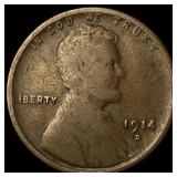 1914-D Lincoln Wheat Cent LIGHTLY CIRCULATED