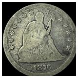 1876-CC Silver Quarter Dollar LIGHTLY CIRCULATED