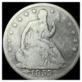 1853 Arrows Seated Liberty Half Dollar LIGHTLY CIR