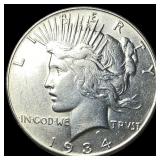 1934-S Silver Peace Dollar CLOSELY UNCIRCULATED