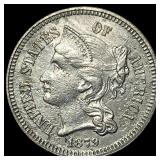 1879 Nickel Three-Cent Piece CLOSELY  UNCIRCULATE