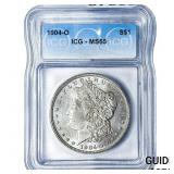 1904-O Mercury Silver Dollar ICG MS65