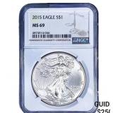 2015 Silver Eagle NGC MS69