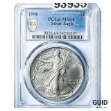 1990 Silver Eagle PCGS MS64