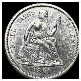 1861 Seated Liberty Dime UNCIRCULATED