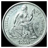 1876-CC Silver Seated Liberty Dime UNCIRCULATED