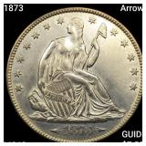 1873 Arrows Seated Liberty Half Dollar CHOICE BU