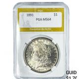 1891 Morgan Silver Dollar PGA MS64