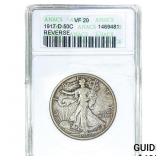 1917-D Walking Liberty Half Dollar ANACS VF20
