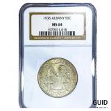 1936 Albany Half Dollar NGC MS64
